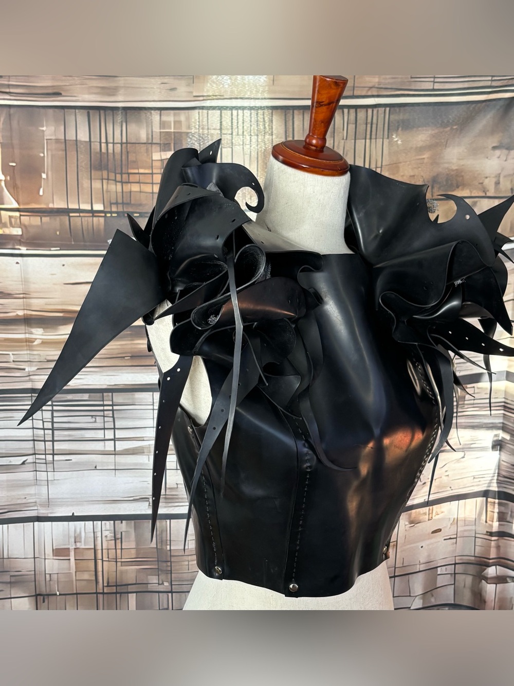 Vesperi Designs Avant Garde Sculptural Corset Top Medium Gothic Cyberpunk Corset - Picture 4 of 16